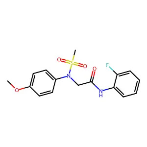 N-(2-fluorophenyl)-2-(4-methoxy-N-methylsulfonylanilino)acetamide structure