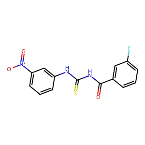 3-fluoro-N-[(3-nitrophenyl)carbamothioyl]benzamide structure