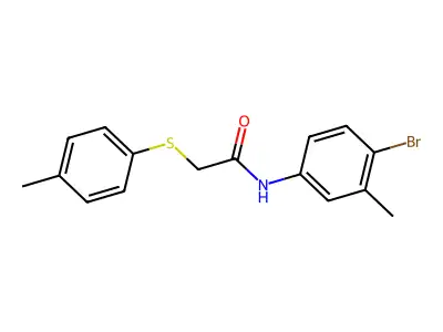 N-(4-bromo-3-methylphenyl)-2-[(4-methylphenyl)sulfanyl]acetamide structure