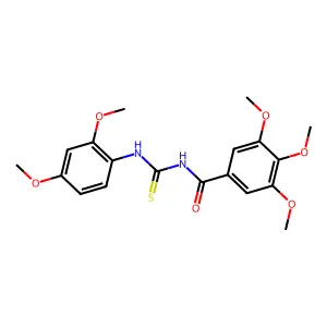N-[(2,4-dimethoxyphenyl)carbamothioyl]-3,4,5-trimethoxybenzamide structure