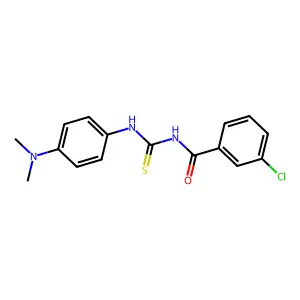 3-chloro-N-{[4-(dimethylamino)phenyl]carbamothioyl}benzamide structure