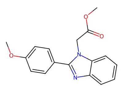 Methyl 2-[2-(4-methoxyphenyl)benzimidazolyl]acetate structure