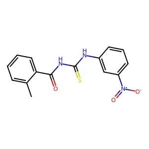 2-methyl-N-[(3-nitrophenyl)carbamothioyl]benzamide structure