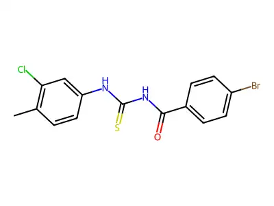 4-bromo-N-[(3-chloro-4-methylphenyl)carbamothioyl]benzamide structure