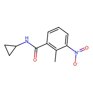 N-cyclopropyl-2-methyl-3-nitrobenzamide structure