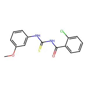 2-chloro-N-[(3-methoxyphenyl)carbamothioyl]benzamide structure