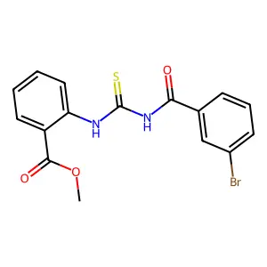 Methyl 2-({[(3-bromophenyl)carbonyl]carbamothioyl}amino)benzoate structure