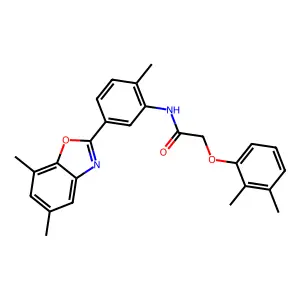 N-[5-(5,7-dimethyl-1,3-benzoxazol-2-yl)-2-methylphenyl]-2-(2,3-dimethylphenoxy)acetamide structure
