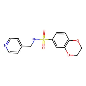 N-(pyridin-4-ylmethyl)-2,3-dihydro-1,4-benzodioxine-6-sulfonamide structure