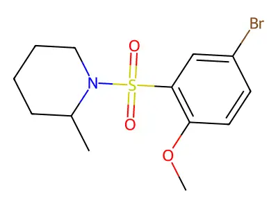 1-(5-Bromo-2-methoxyphenyl)sulfonyl-2-methylpiperidine structure
