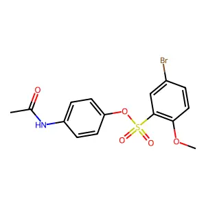 4-Acetamidophenyl 5-bromo-2-methoxybenzene-1-sulfonate structure