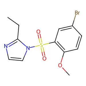 1-[(5-bromo-2-methoxyphenyl)sulfonyl]-2-ethyl-1H-imidazole structure