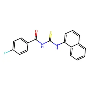 4-fluoro-N-(naphthalen-1-ylcarbamothioyl)benzamide structure
