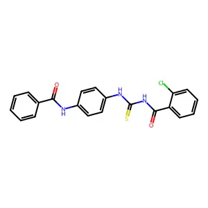 N-[(4-benzamidophenyl)carbamothioyl]-2-chlorobenzamide structure