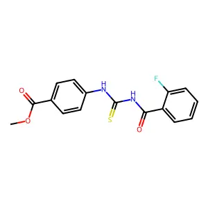 Methyl 4-({[(2-fluorobenzoyl)amino]carbothioyl}amino)benzoate structure
