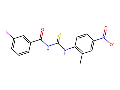 3-iodo-N-[(2-methyl-4-nitrophenyl)carbamothioyl]benzamide structure