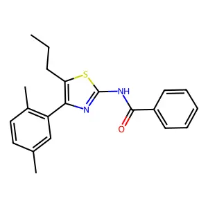 N-[4-(2,5-dimethylphenyl)-5-propyl-1,3-thiazol-2-yl]benzamide structure