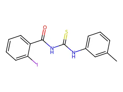 2-iodo-N-[(3-methylphenyl)carbamothioyl]benzamide structure