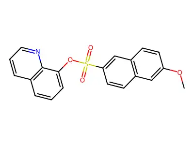 Quinolin-8-yl 6-methoxynaphthalene-2-sulfonate structure