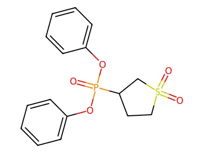 Diphenyl (1,1-dioxidotetrahydro-3-thienyl)phosphonate structure