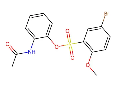 2-(Acetylamino)phenyl 5-bromo-2-methoxybenzenesulfonate structure