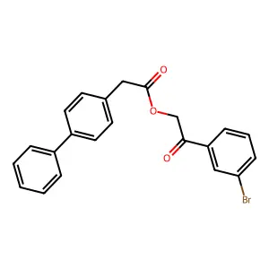 2-(3-Bromophenyl)-2-oxoethyl biphenyl-4-ylacetate structure