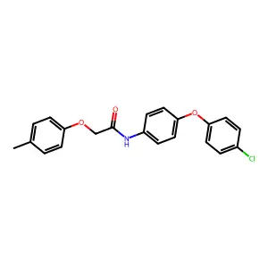 N-[4-(4-chlorophenoxy)phenyl]-2-(4-methylphenoxy)acetamide structure