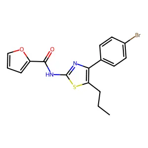 N-[4-(4-bromophenyl)-5-propyl-1,3-thiazol-2-yl]furan-2-carboxamide structure
