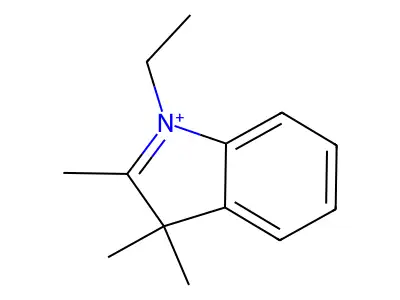 1-ethyl-2,3,3-trimethyl-3H-indolium structure