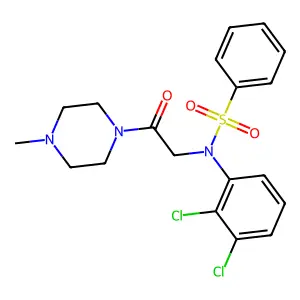 N-(2,3-dichlorophenyl)-N-[2-(4-methylpiperazin-1-yl)-2-oxoethyl]benzenesulfonamide structure
