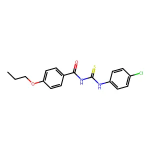 N-[(4-chlorophenyl)carbamothioyl]-4-propoxybenzamide structure