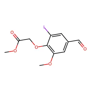Methyl (4-formyl-2-iodo-6-methoxyphenoxy)acetate structure