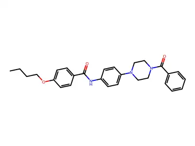 N-[4-(4-benzoylpiperazin-1-yl)phenyl]-4-butoxybenzamide structure