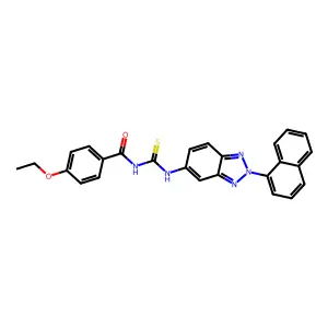 4-ethoxy-N-[(2-naphthalen-1-ylbenzotriazol-5-yl)carbamothioyl]benzamide structure