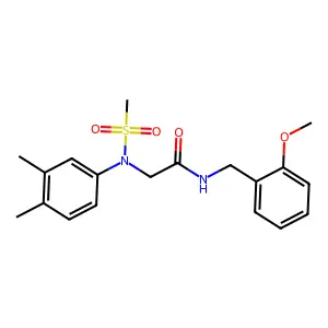 2-(3,4-dimethyl-N-methylsulfonylanilino)-N-[(2-methoxyphenyl)methyl]acetamide structure