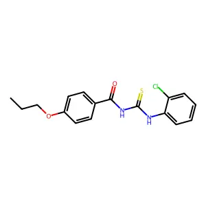 N-[(2-chlorophenyl)carbamothioyl]-4-propoxybenzamide structure