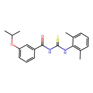 N-[(2,6-dimethylphenyl)carbamothioyl]-3-propan-2-yloxybenzamide structure