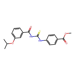 Methyl 4-[({[3-(propan-2-yloxy)phenyl]carbonyl}carbamothioyl)amino]benzoate structure
