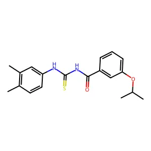 N-[(3,4-dimethylphenyl)carbamothioyl]-3-propan-2-yloxybenzamide structure