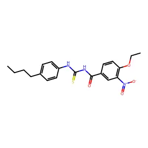 N-[(4-butylphenyl)carbamothioyl]-4-ethoxy-3-nitrobenzamide structure