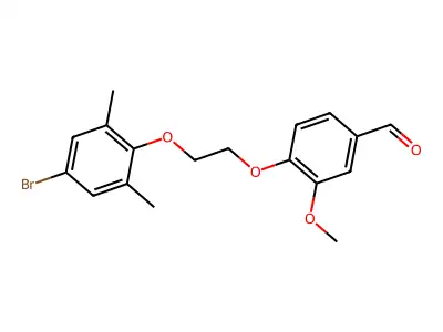4-[2-(4-Bromo-2,6-dimethylphenoxy)ethoxy]-3-methoxybenzaldehyde structure