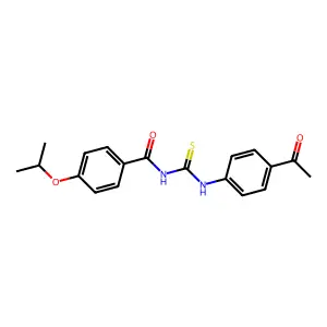 N-[(4-acetylphenyl)carbamothioyl]-4-propan-2-yloxybenzamide structure