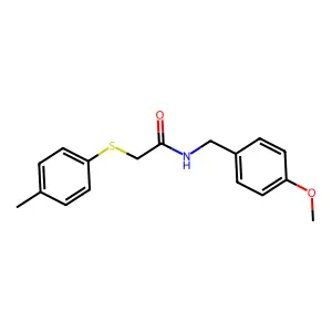 N-[(4-methoxyphenyl)methyl]-2-(4-methylphenyl)sulfanylacetamide structure