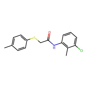 N-(3-chloro-2-methylphenyl)-2-(4-methylphenyl)sulfanylacetamide structure