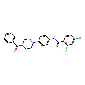 N-[4-(4-benzoylpiperazin-1-yl)phenyl]-2,4-dichlorobenzamide structure