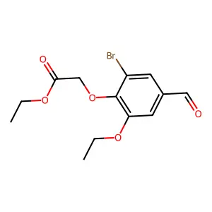 Ethyl (2-bromo-6-ethoxy-4-formylphenoxy)acetate structure