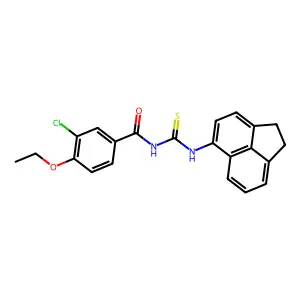3-chloro-N-(1,2-dihydroacenaphthylen-5-ylcarbamothioyl)-4-ethoxybenzamide structure