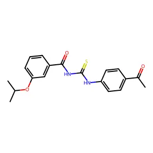 N-[(4-acetylphenyl)carbamothioyl]-3-propan-2-yloxybenzamide structure