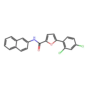 5-(2,4-dichlorophenyl)-N-naphthalen-2-ylfuran-2-carboxamide structure