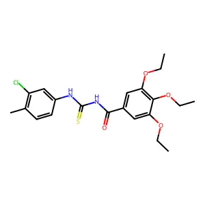 N-[(3-chloro-4-methylphenyl)carbamothioyl]-3,4,5-triethoxybenzamide structure